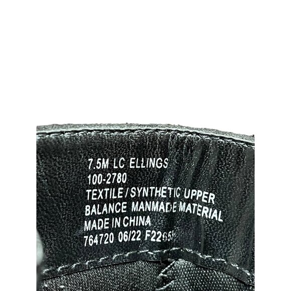 Black Faux Suede & Croc-Embossed Ankle Boots With Gold Accents  Size 7,5 M - Picture 12 of 13